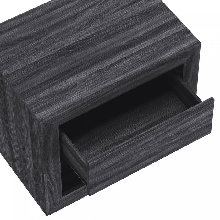 Soren Contemporary 26\" Nightstand in Charcoal Gray (1-Drawer)