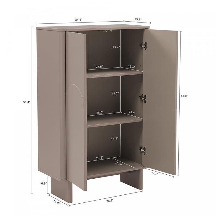 Ella Modern 32\" Accent Cabinet in Mocha