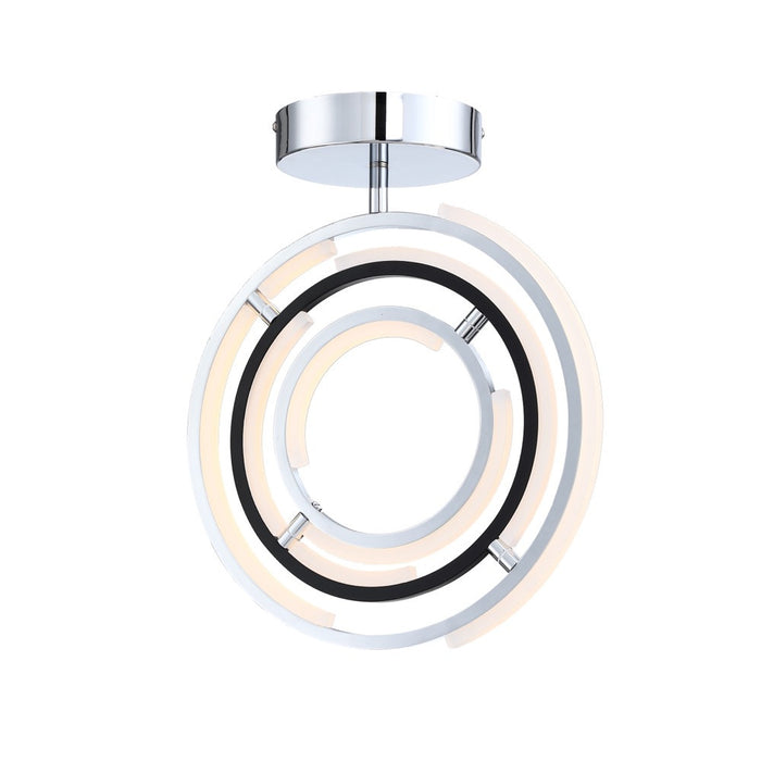 Trilogy Collection Integrated LED Semi-Flush Mount - Polished Nickel