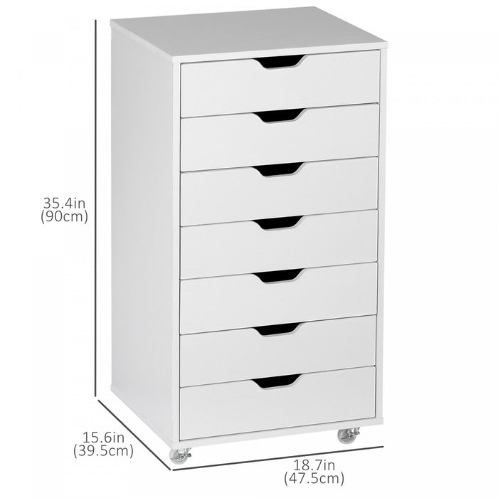 Vinsetto 7-drawer Vertical Filing Cabinet Office Storage Cabinet