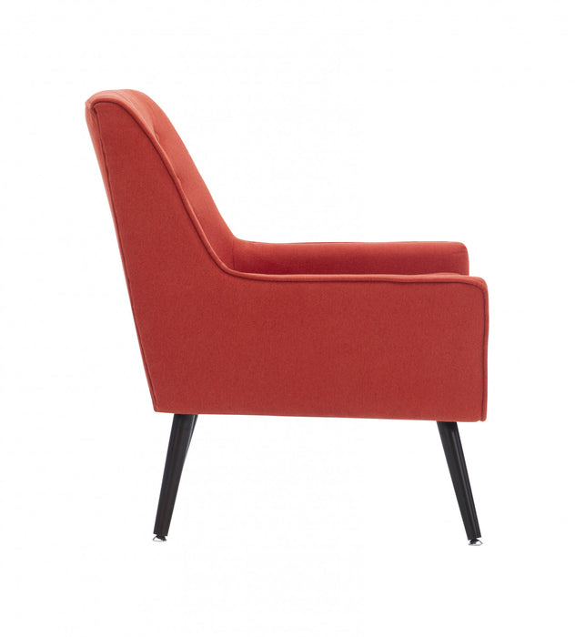 Trellis Pimento Fabric Accent Chair - Red
