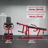 Soozier 3-in-1 Leg Extension and Curl Machine, 660LBS Capacity, Red