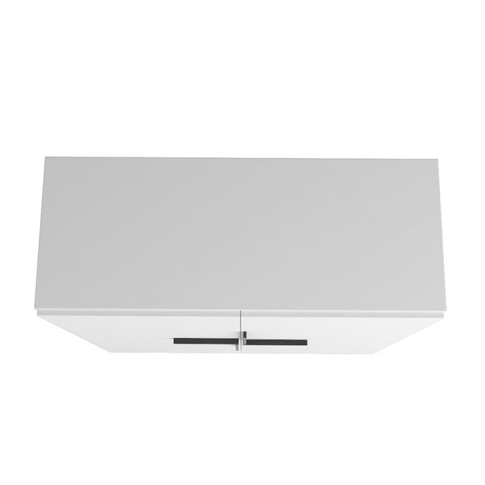 Manhattan Comfort Beekman Low 4-Shelf Accent Cabinet - White