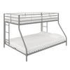 DHP Small Space Twin-Over-Full Metal Bunk Bed - Silver