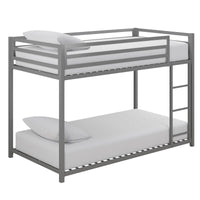 DHP Miles Metal Twin/Twin Bunk Bed - Silver