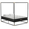 Cosmoliving By Cosmopolitan Celeste Canopy Metal Queen Bed - Black/Gold