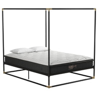 Cosmoliving By Cosmopolitan Celeste Canopy Metal Queen Bed - Black/Gold