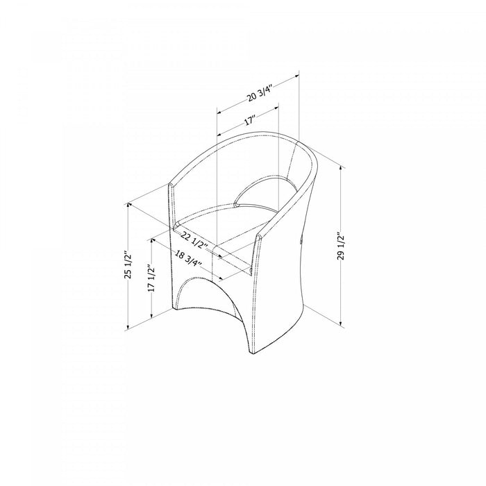 Dalya Patio Chair Dark Gray - South Shore Patio Dining Chair