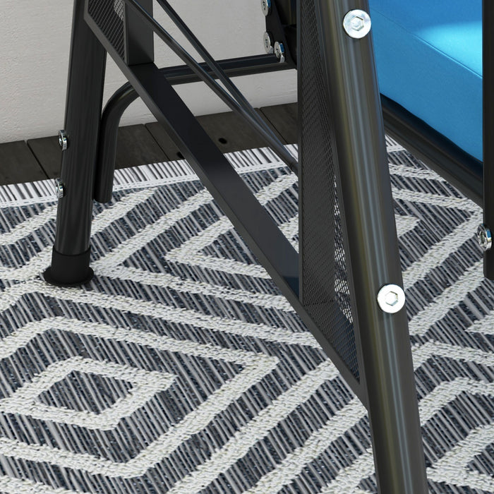 Outsunny 3-seat Patio Swing Chair With Adjustable Canopy And Side Tray