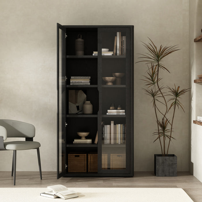 Rivington Modern 38\" Bookcase Cabinet in Black