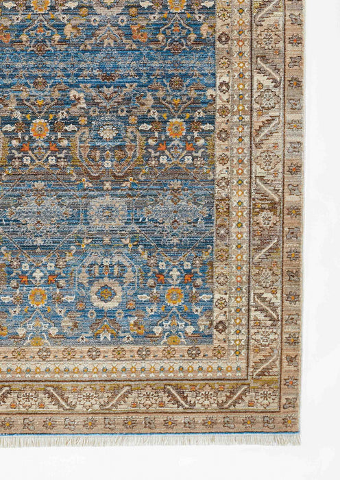 Gianna Traditional 2'6\" x 8'0\" Runner Rug in Blue Indoor Area Rug