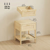 HOMCOM Nightstand Set of 2, Bedside Table with Drawer and Storage Shelf