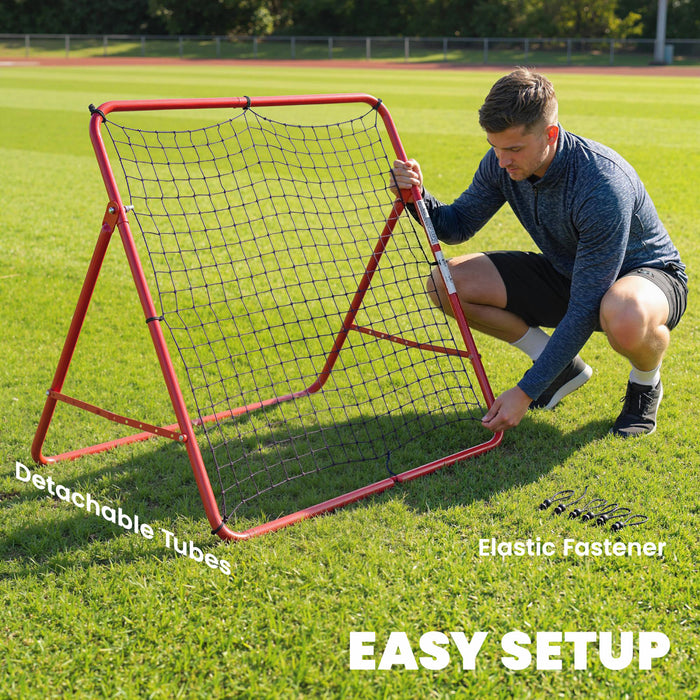 Soozier Soccer Rebounder Net, Bounce Back Net with 5 Adjustable Angles
