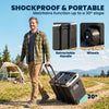 Outsunny 12 Volt Car Fridge Refrigerator, 42 QT Portable Electric Cooler Freezer, 12V/24V DC 100-240V AC, -4℉-68℉, Retractable Handle, LED Light for Camping, RV, Travel, Vehicles