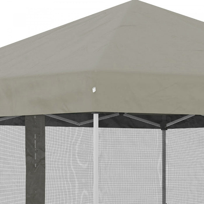 Outsunny 10' X 10' Pop-up Canopy Tent Outdoor Party Tent With Mesh Walls