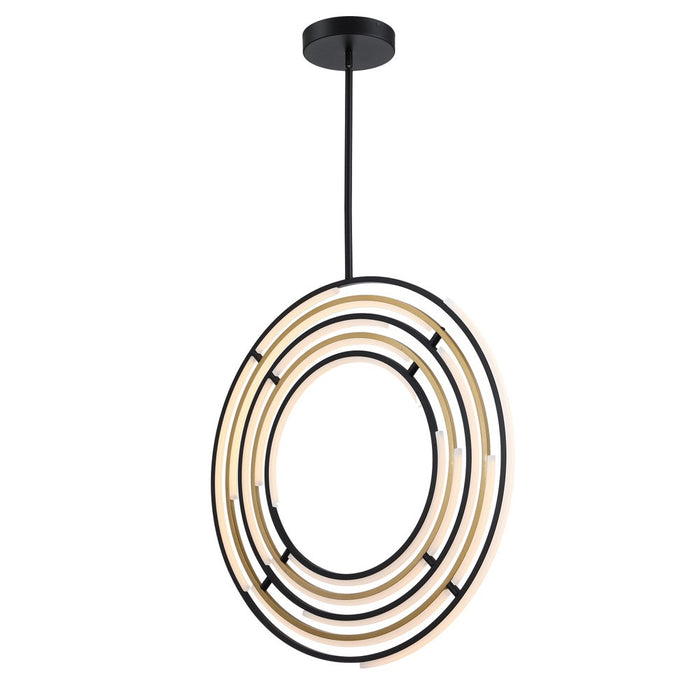 Trilogy Collection 32\" Integrated LED Pendant - Black & Gold