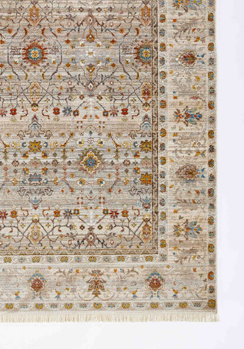 Zaina Traditional 5'0\" x 7'9\" Area Rug in Grey Indoor Area Rug