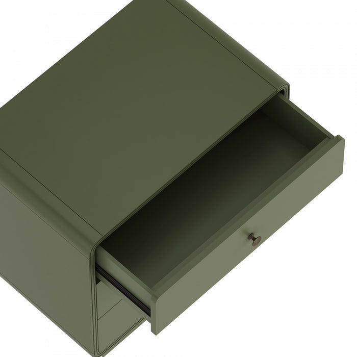 Liora Contemporary 28\" Nightstand in Green (3-Drawer)
