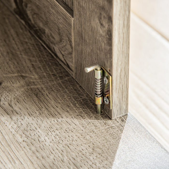 Pawhut 29.5\" Wooden Dog Cage With Windows, End Table Furniture Style, Modern Pet Kennel With Lockable Doors Elevated Base For Small And Medium-sized Dogs, Grey