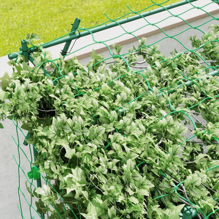 Outsunny Garden Arch Trellis, 7.3 FT Tall Cucumber Trellis, Green