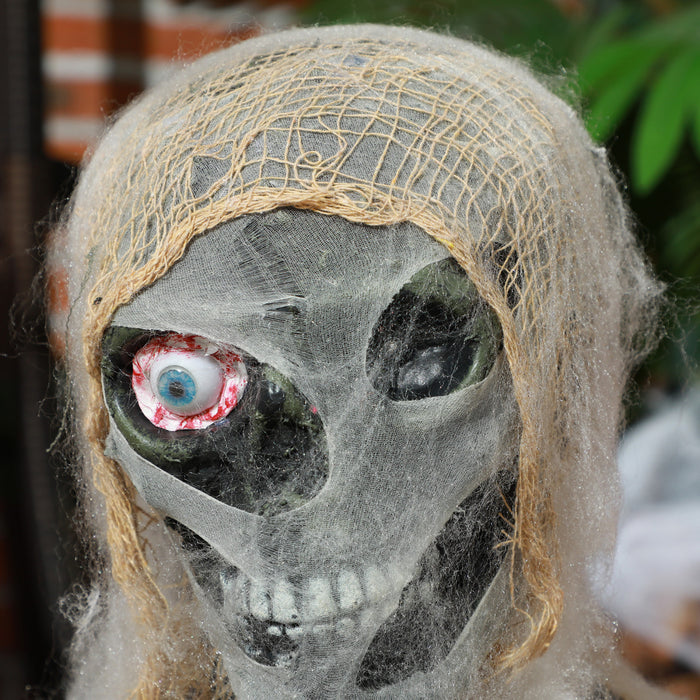 Homcom Halloween Animated Mummy, Half-body Scary Halloween Decoration