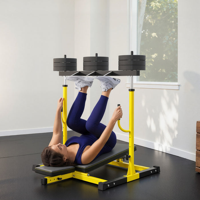 Soozier Adjustable Leg Extension and Curl Machine, 660LBS Capacity