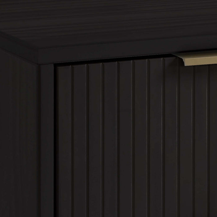 Granville Modern 18\" Nightstand in Black (1-Drawer) - Set of 2