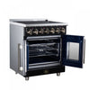 Forno Massimo 30 Inch French Door Electric range, 5 radiant burners, 4.32 cu.ft., Black - FFSEL6955-30BLK Electric Range | Cuisiniere electrique Massimo de 30 po a portes francaises, 5 foyers, 4,32 pi³, noir – FFSEL6955-30BLK