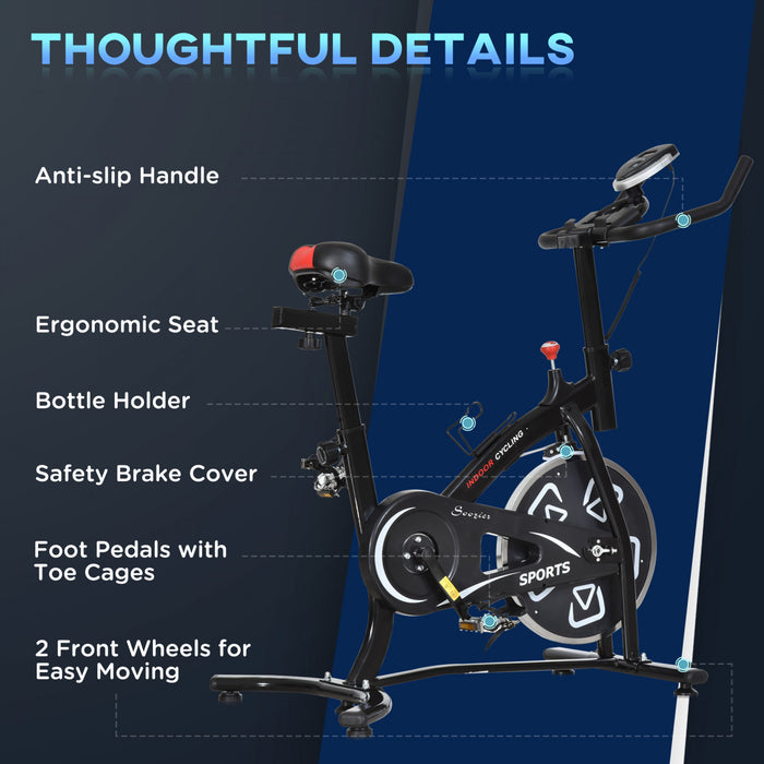 Soozier Exercise Bike, Stationary Bike with LCD Display
