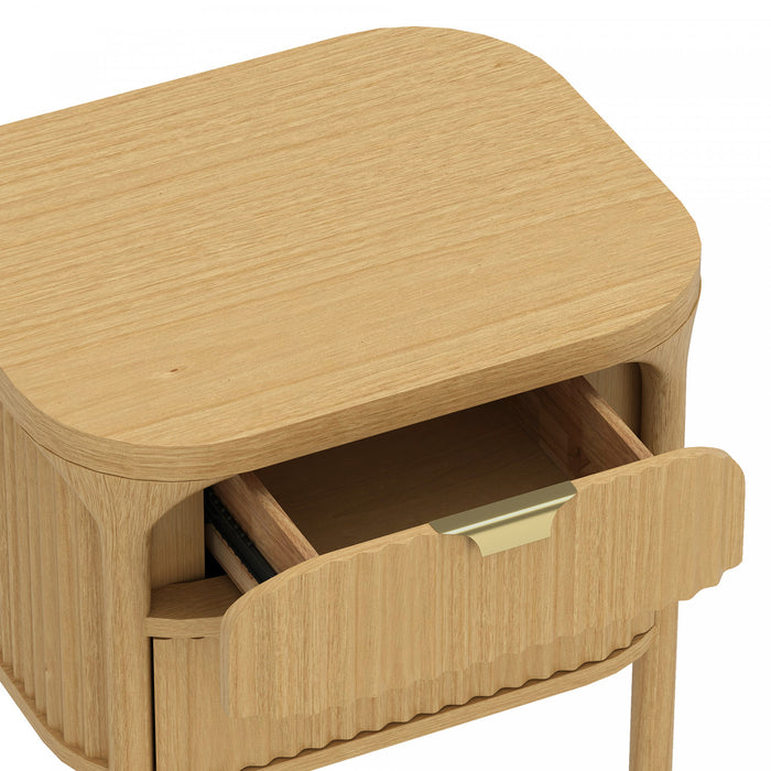 Park Contemporary 24\" Nightstand in Natural (2-Drawer)