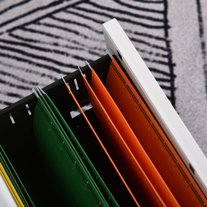 Vinsetto 3 Drawers File Cabinet On Wheels Lockable For Home Office