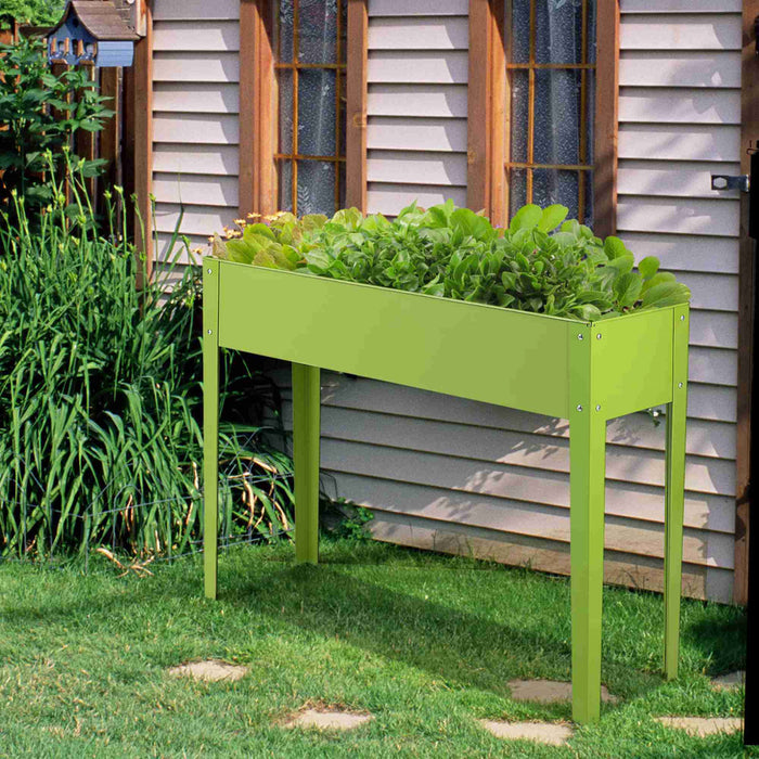 Costway 40\"x12\" Outdoor Elevated Garden Plant Stand Raised Tall Flower Bed