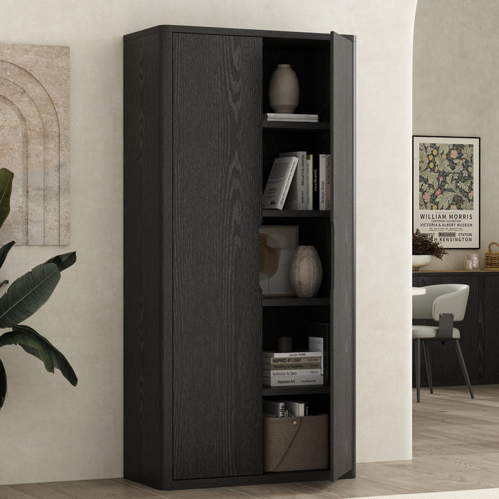 Rivington Modern 38\" Bookcase Cabinet in Black