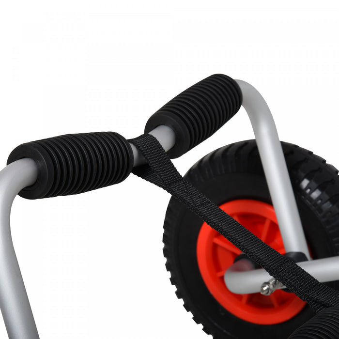 Soozier Kayak Cart Dolly With Flat-free Wheels And Aluminum Frame, Silver