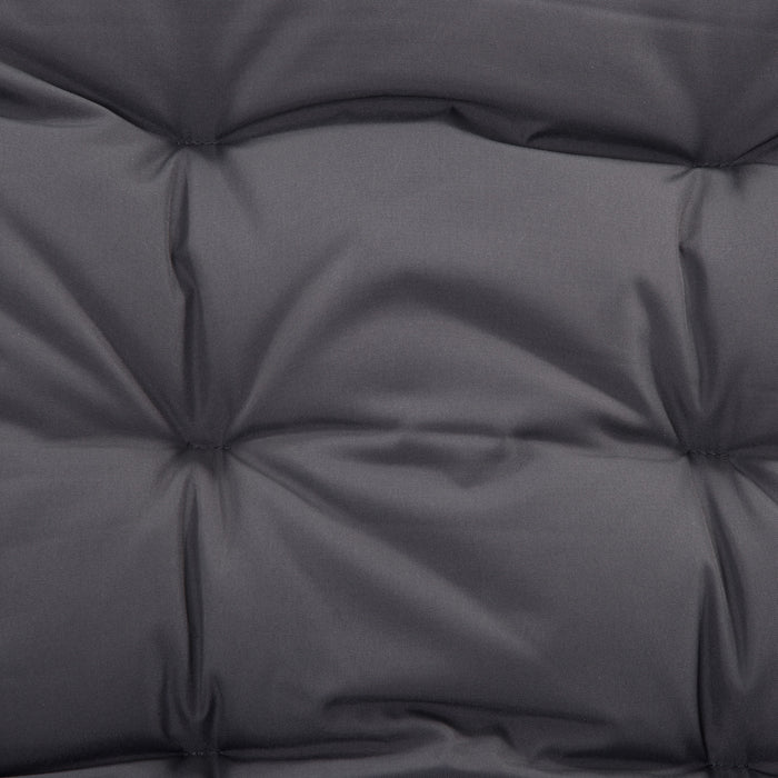 Outsunny Outdoor Folding Chairs Set Of 2, Padded Camping Chairs, Grey