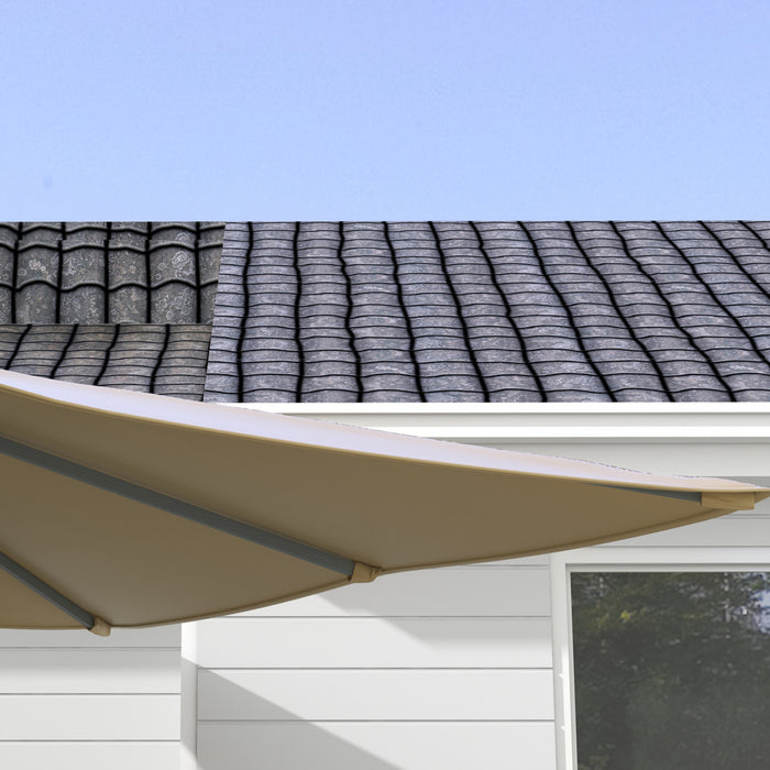 Outsunny 10' X 13' Cantilever Patio Umbrella With Windproof Straps, Khaki