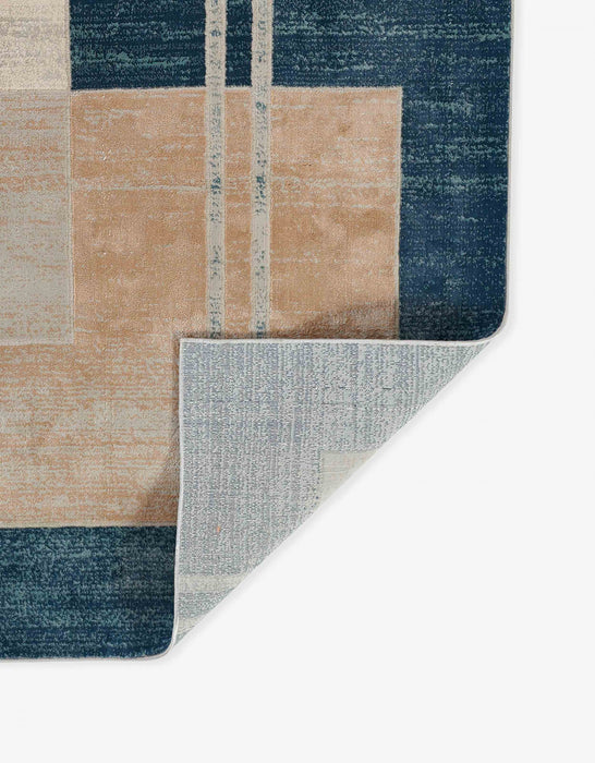 Sorelle Contemporary 2'2\" x 7'7\" Runner Rug in Blue Indoor Area Rug
