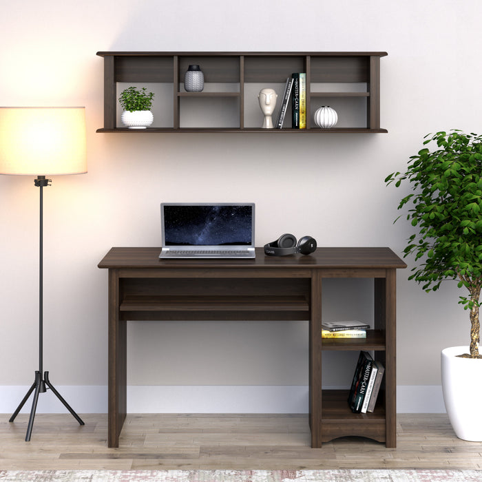 Wall Mounted Desk Hutch - Espresso