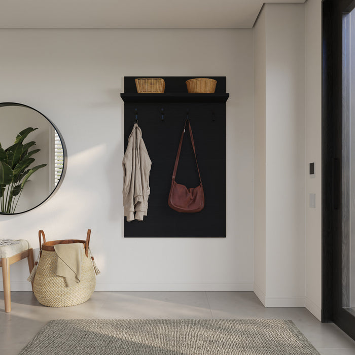 Porto Entryway Wall-Mounted Coat Rack with Shelf