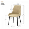 HOMCOM Dining Chairs Set of 2, PU Leather Kitchen Chairs with Steel Legs