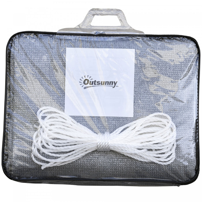 Outsunny Rectangle 13' X 20' Canopy Sun Sail Shade Garden Cover Uv Protector Outdoor Patio Lawn Shelter With Carrying Bag (grey)