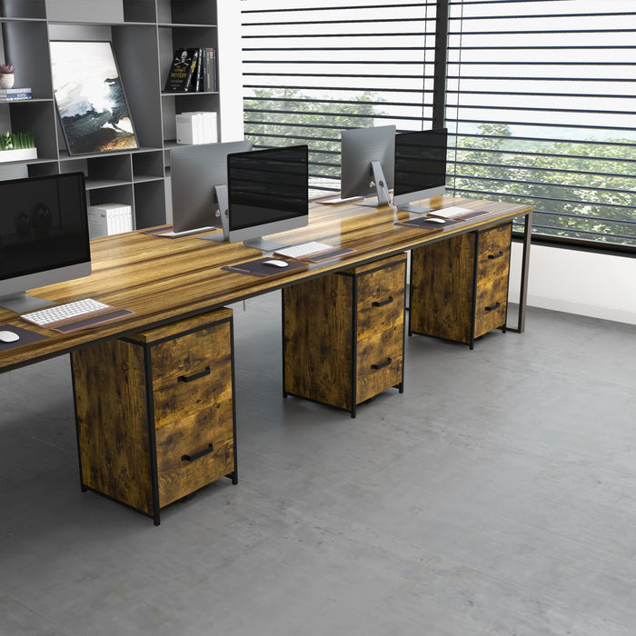 Vinsetto Vertical Office Filing Cabinet With 2 Drawer Organiser