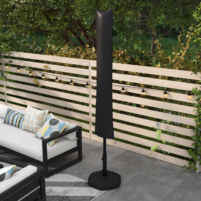 Outsunny Parasol Cover, Patio Cantilever Cover with Zipper Black