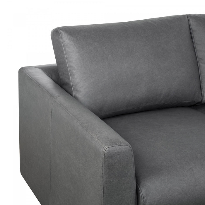 Cleo Contemporary Upholstered Loveseat in Pewter