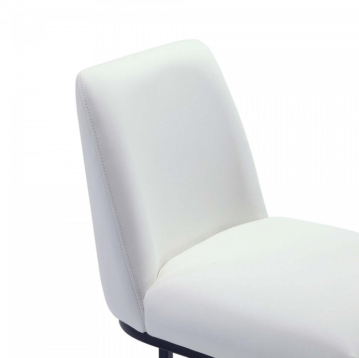 Serena Modern Metal Upholstered Counter Stool in White - Set of 3 Bar Stool