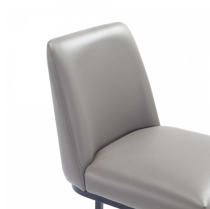 Serena Modern Metal Upholstered Counter Stool in Taupe - Set of 3 Bar Stool