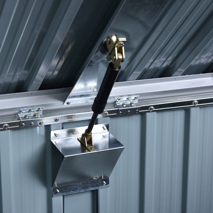 Outsunny 5ft X 3ft Outdoor Garbage Bin Storage Shed, Metal Garbage Shed