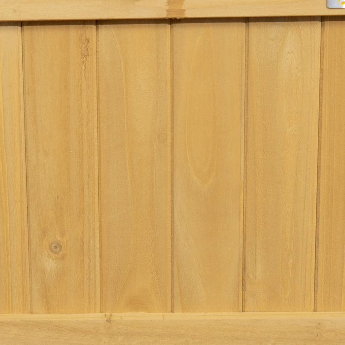 Outsunny Raised Garden Bed, Wood Planter With Trellis For Vine Climbing, Privacy Screen Planter Box To Grow Vegetables, Herbs, And Flowers For Backyard, Patio, Deck, Yellow