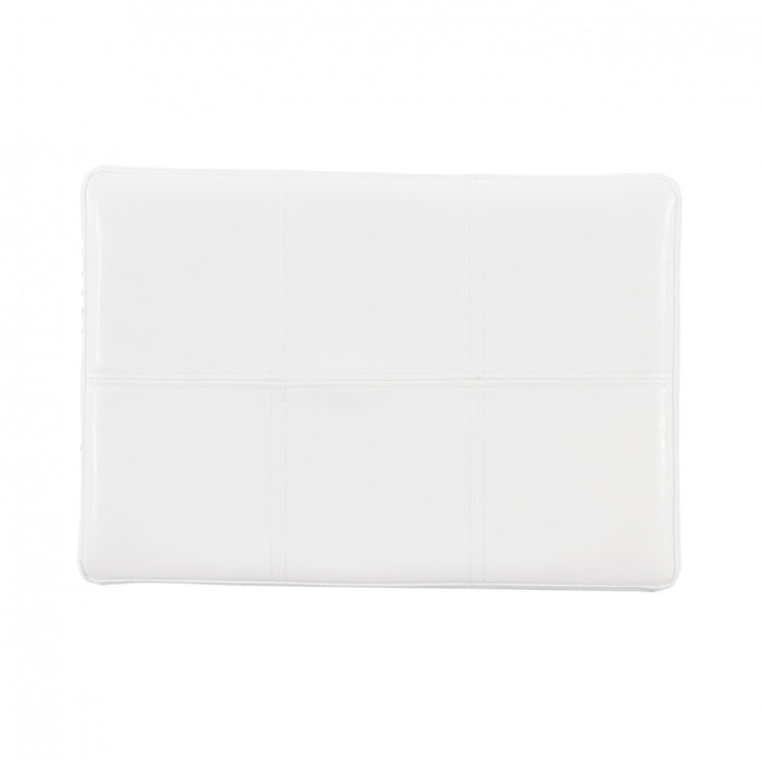 Claridge Faux Leather Backless Barstool - Black and White