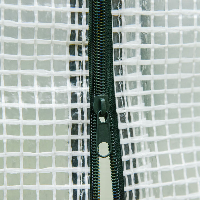 Outsunny 6.6' X 2.5' X 4.9' Walk-in Garden Greenhouse Patio Hot House, Plants Flowers Herbs Tomato Grow W/ Steel Frame Door Window Balcony Patio